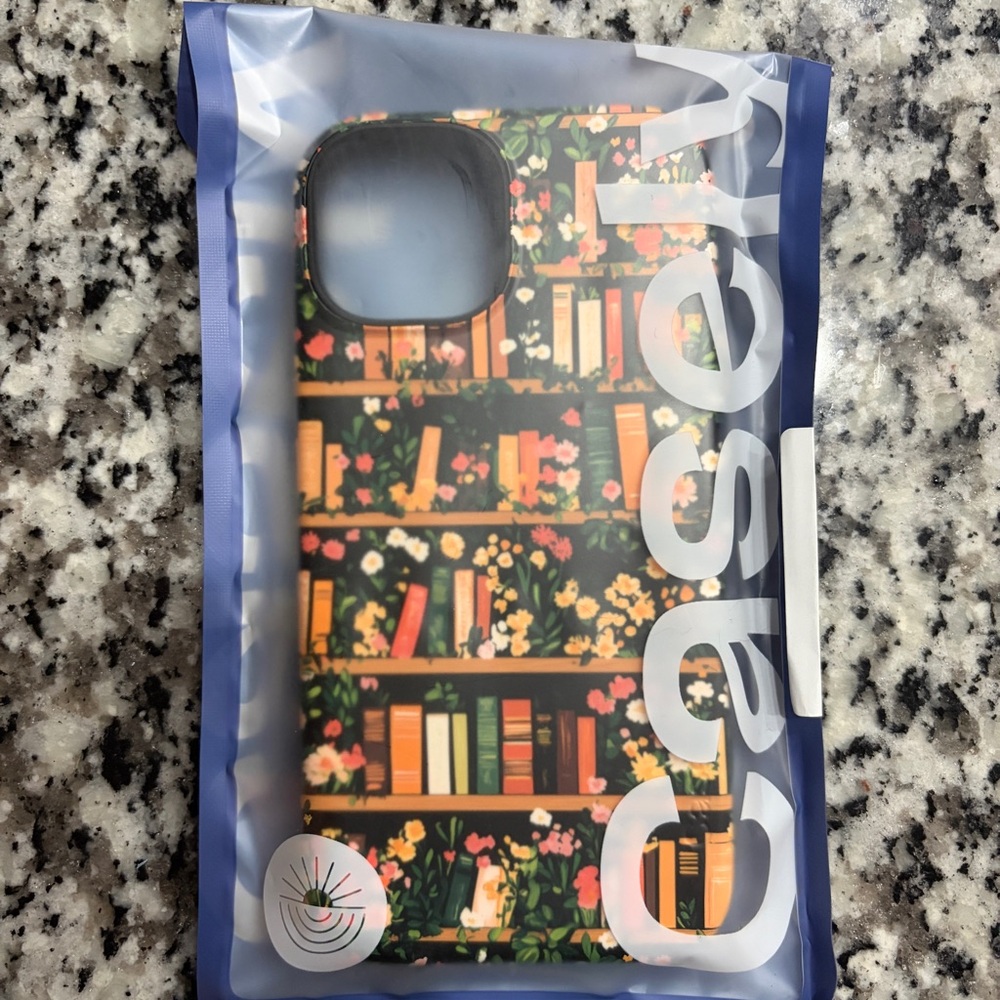 Casely Vibrant Bookshelf Phone Case - Black and Orange